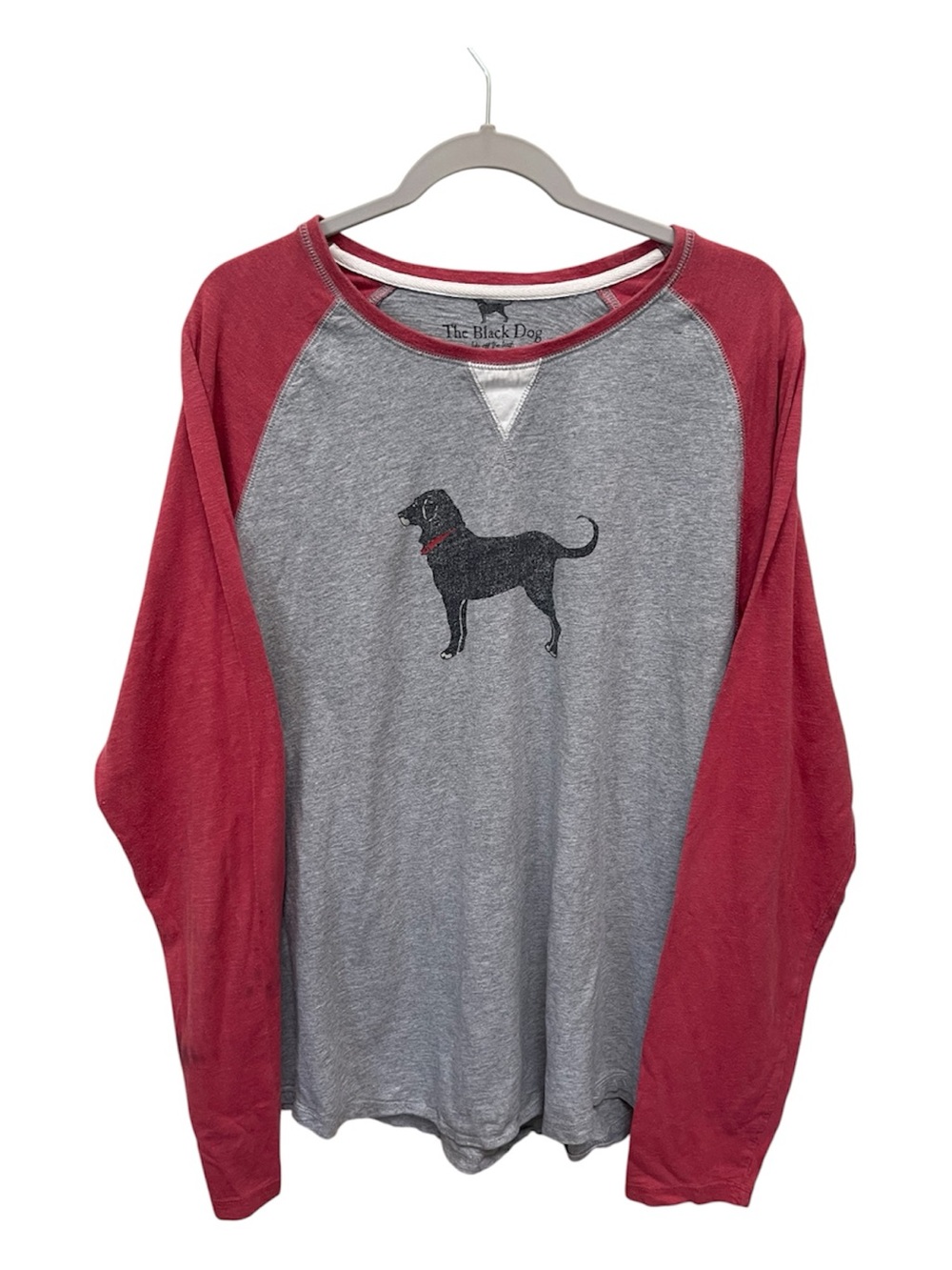 The Black Dog Long Sleeve Graphic Raglan Tee Size XL